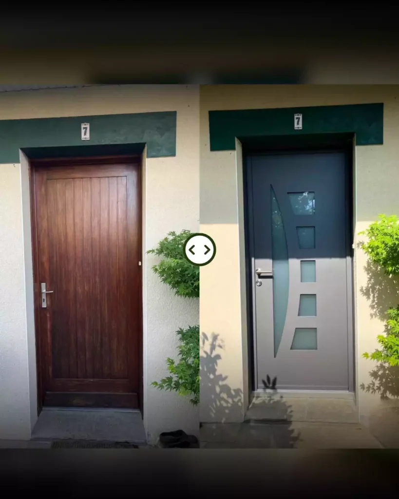 rénovation porte d'entrée
