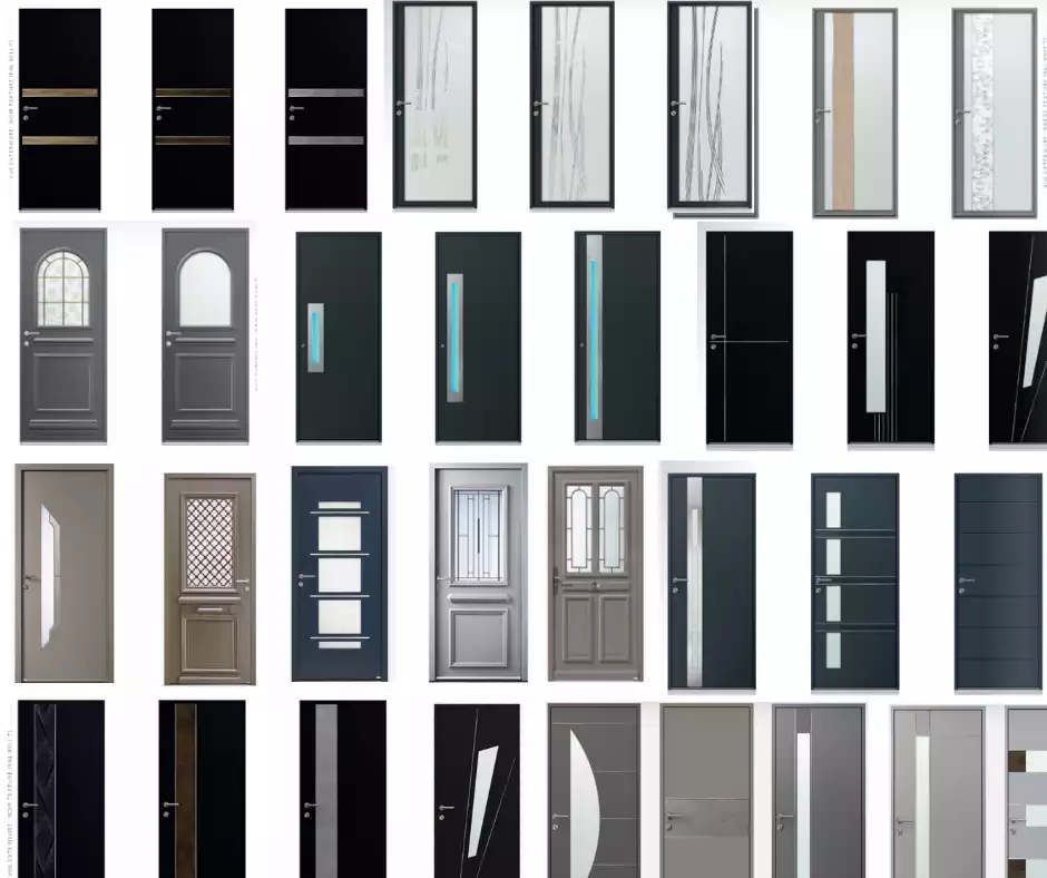modèles portes d'entrées posées par Artimob Menuiserie