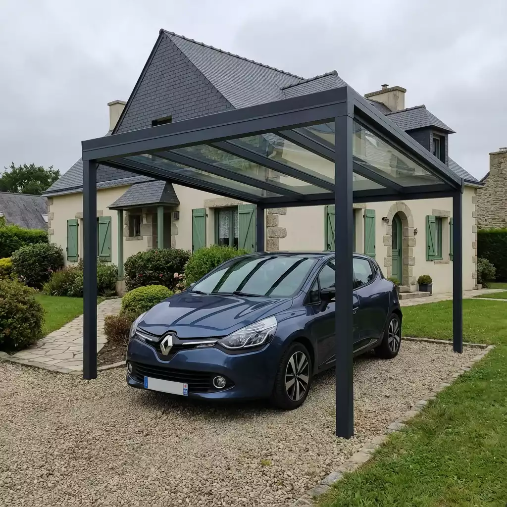 Carport en aluminium à la Chapelle Fougeretz 35