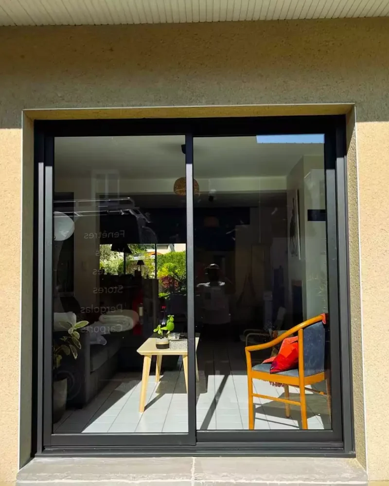 Baie vitrée en alu, maison à Rennes