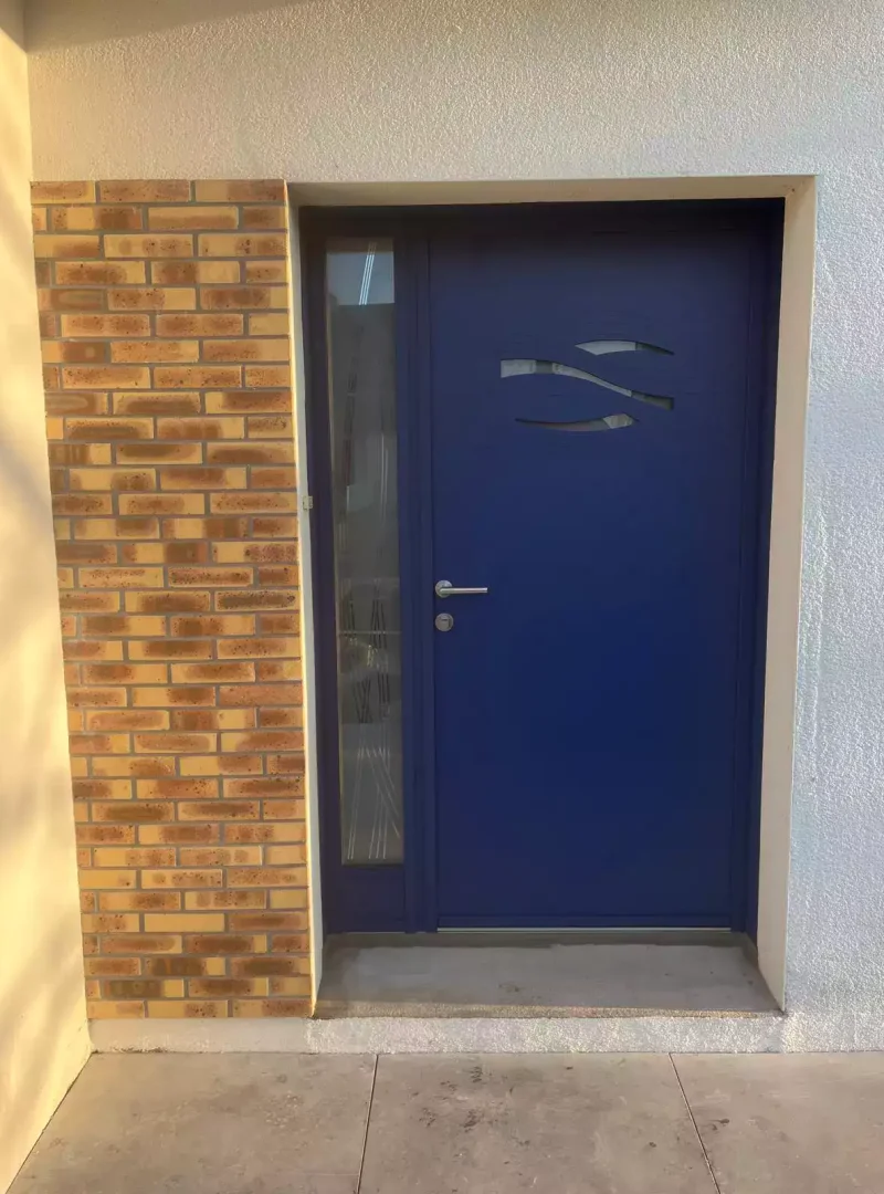 porte d'entrée K-Line alu bleu