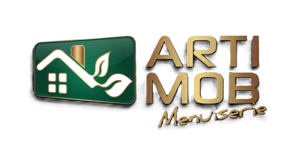 logo Artimob Menuiserie inversé pour le fond noir